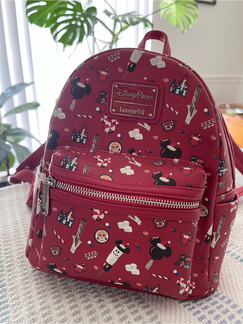 Disney Parks x Loungefly Red Holiday Mini Backpack
